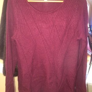 Long sleeve yummy tunic burgandy sweater